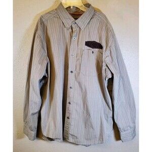 Harley Davidson Men's Long Sleeve Button Down Shirt Size XL Brown